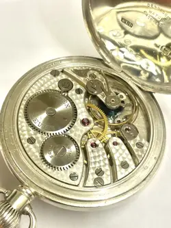 Vintage Silver Half Hunter Rolex Pocket Watch Working But Spares Or Repair 👀