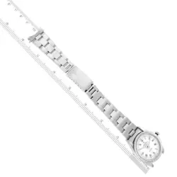 ROLEX AIR KING 34MM WHITE ROMAN DIAL STEEL MENS WATCH 14010