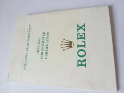 100% original Rolex reference 69178 Warranty Paper from  serier W 1996