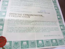100% original Rolex reference 69178 Warranty Paper from  serier W 1996