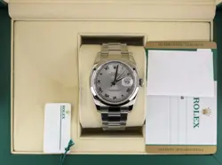 2018 ROLEX DATEJUST 116200 SILVER ROMAN DIAL SS OYSTER WITH PAPERS 36MM