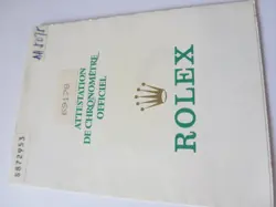 100% ORIGINAL ROLEX REFERENCE 69178 WARRANTY PAPER FROM  SERIER 1995