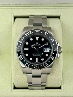 2012 ROLEX GMT-MASTER II 40MM 116710LN STAINLESS STEEL BLACK DIAL