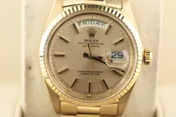 1972 Rolex Day-Date 1803 Champ Dial Big Logo Ribbon Clasp 18kt President 36mm