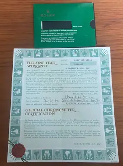 WARRANTY CERTIFICATE 69173