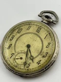 VINTAGE ROLEX POCKET WATCH WHITE GOLD FILLED CASE