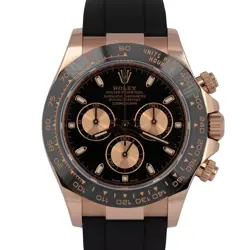 2021 NEW PAPERS ROLEX DAYTONA BLACK 18K ROSE GOLD OYSTERFLEX WATCH 116515 LN BOX