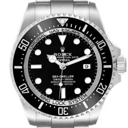 ROLEX SEADWELLER DEEPSEA 44 BLACK DIAL STEEL MENS WATCH 126660 BOX CARD