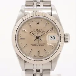 ROLEX DATEJUST 69174 SS×WG AT SILVER-FACE 2 EXTRA LINKS