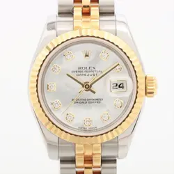 ROLEX DATEJUST 179173NG SS×YG AT SHELL-FACE 4 EXTRA LINKS