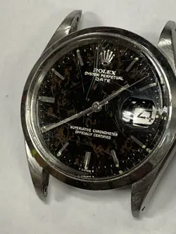 1970 ROLEX OYSTER PERPETUAL DATE 1500 34MM STAINLESS STEEL WATCH