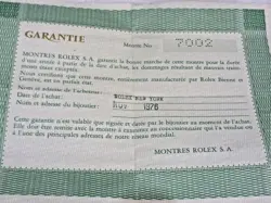 1976 WARRANTY PAPER