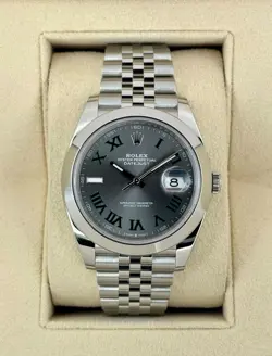 NEW 2024 ROLEX DATEJUST 41MM 126300 STAINLESS STEEL JUBILEE WIMBLEDON DIAL