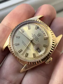 1965 ROLEX DAY-DATE PRESIDENT 1807 1803 FLUTED BEZEL SERVICED 1 YEAR WARRANTY