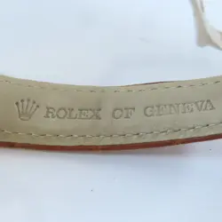 ROLEX Cellini Quartz Watch 6622 18K White Gold/Leather Belt White