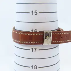 ROLEX Cellini Quartz Watch 6622 18K White Gold/Leather Belt White