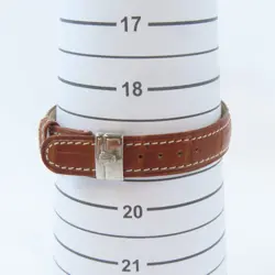 ROLEX Cellini Quartz Watch 6622 18K White Gold/Leather Belt White