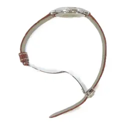 ROLEX Cellini Quartz Watch 6622 18K White Gold/Leather Belt White