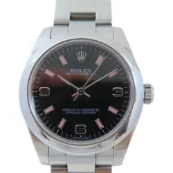 ROLEX OYSTER PERPETUAL 31 AUTOMATIC WATCH 177200 STAINLESS STEEL BLACK