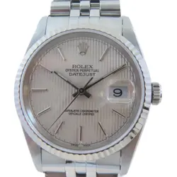 ROLEX DATEJUST 36 AUTOMATIC WATCH 16234 STAINLESS STEEL SILVER