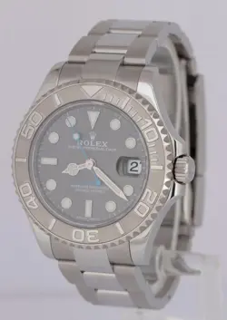 MINT PAPERS Rolex Yacht-Master 268622 Rhodium 37mm Stainless Grey Blue Watch BOX