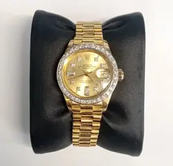 ROLEX LADIES 18K PRESIDENTIAL WATCH
