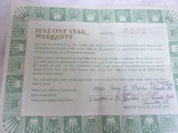 1980 WARRANTY