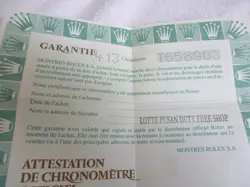 100% ORIGINAL ROLEX REFERENCE  69178 WARRANTY PAPER FROM  SERIER T