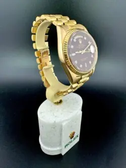 1973 Rolex President 1807 Rare Chocolate Diamond Dial DayDate -18k Vintage Watch
