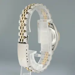 2003 PAPERS Ladies Rolex 24mm Black Diamond 76193 Two Tone Gold Jubilee Watch