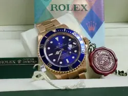 18k Gold Rolex Submariner Date 16618 Tropical Blue/Purple 18k Gold No Holes 2006