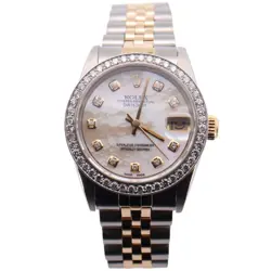 ROLEX DATEJUST 31MM MOP DIAL WATCH 68273 YG