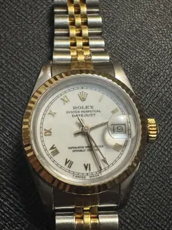 ROLEX DATEJUST 69173 GOLD AND SILVER JUBILEE BRACELET WITH GOLD BEZEL