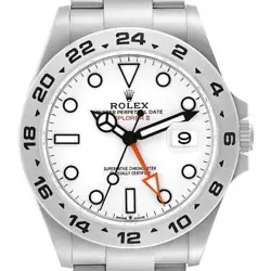 ROLEX EXPLORER II 42MM POLAR WHITE DIAL STEEL MENS WATCH 226570 BOX CARD