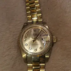 ROLEX DATEJUST 68278 GOLD PRESIDENT BRACELET WITH GOLD BEZEL