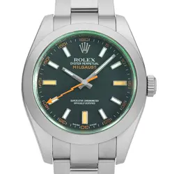 ROLEX MILGAUSS GREEN GLASS 116400GV BLACK M NUMBER SECOND HAND MENS