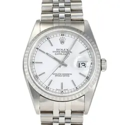 USED ROLEX DATEJUST (ROLEX) 16220 WHITE MEN'S WATCH #1221027