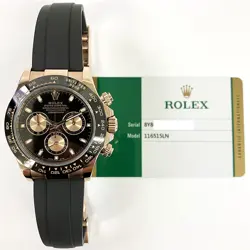 2020 ROLEX COSMOGRAPH DAYTONA 116515LN, 40MM, ROSE GOLD, BLACK DIAL, BOX & PA...