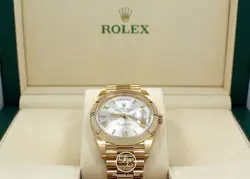 Rolex President Day-Date 228238 18K Yellow Gold Silver Roman Dial Watch BP *NEW