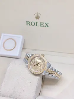 ROLEX 18K HG 26MM CHAMPAGNE JUBILEE DIAMONDS DATEJUST REF: 69173 (L SERIAL)