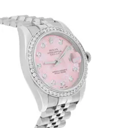 Rolex Datejust 36 New Style Watch Diamond Bezel Pink Diamond Dial Jubilee Band