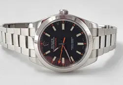 ROLEX MILGAUSS 116400 SILVER OYSTER BRACELET WITH SILVER BEZEL