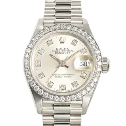 USED ROLEX DATEJUST 69136G SILVER CASE: 26MM BAND: 15.5CM LADIES WATCH #121127