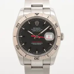 ROLEX DATEJUST TURN-O-GRAPH 116264 SS×WG AT BLACK DIAL 1 EXTRA LINK