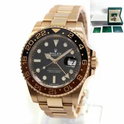 2022 ROLEX GMT-MASTER II ROOTBEER 126715CHNR 40MM 18K ROSE GOLD BOX PAPERS