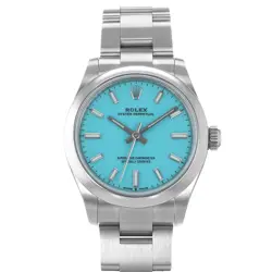 Rolex Oyster Perpetual 31 277200 Turquoise Blue Steel Oyster Ladies Watch 2022