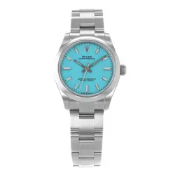 Rolex Oyster Perpetual 31 277200 Turquoise Blue Steel Oyster Ladies Watch 2022