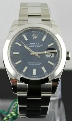 UNWORN ROLEX DATEJUST 126300 BLUE OYSTER BRACELET 41MM WATCH 2021 BOX PAPERS