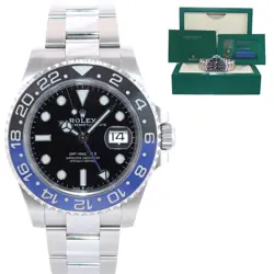 2024 NEW PAPERS ROLEX 126710 BLNR GMT MASTER BATMAN BLACK BLUE CERAMIC WATCH