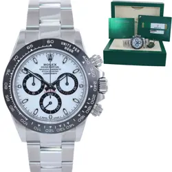 MINT 2020 PAPERS Rolex Daytona 116500LN White Ceramic Panda Chrono Steel Watch